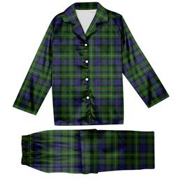 ScotsTee Shop Scottish Rollo Tartan Pajama Satin Velvet Flannel Pajama Set