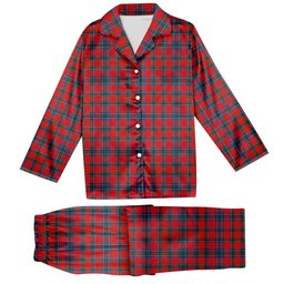 ScotsTee Shop Scottish Sinclair Lyon Count Modern Tartan Pajama Satin Velvet Flannel Pajama Set