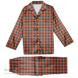 ScotsTee Shop Scottish Stewart Royal Ancient Tartan Pajama Satin Velvet Flannel Pajama Set