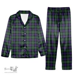 ScotsTee Shop Scottish Rose Hunting Tartan Pajama Satin Velvet Flannel Pajama Set
