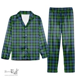 ScotsTee Shop Scottish Sinclair of Ulster Ancient Tartan Pajama Satin Velvet Flannel Pajama Set