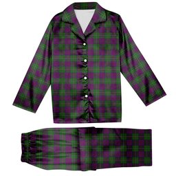 ScotsTee Shop Scottish Singh Tartan Pajama Satin Velvet Flannel Pajama Set