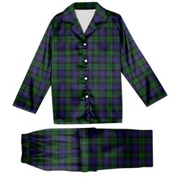 ScotsTee Shop Scottish Urquhart Logan Tartan Pajama Satin Velvet Flannel Pajama Set