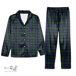 ScotsTee Shop Scottish Urquhart Logan Tartan Pajama Satin Velvet Flannel Pajama Set