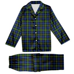 ScotsTee Shop Scottish Smith Modern Tartan Pajama Satin Velvet Flannel Pajama Set