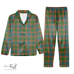 ScotsTee Shop Scottish Stevenson Old Ancient Tartan Pajama Satin Velvet Flannel Pajama Set