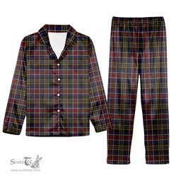 ScotsTee Shop Scottish Ruxton Tartan Pajama Satin Velvet Flannel Pajama Set