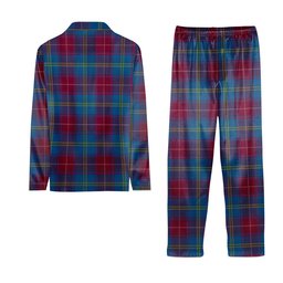 ScotsTee Shop Scottish Yarns to Yearn For Tartan Pajama Satin Velvet Flannel Pajama Set