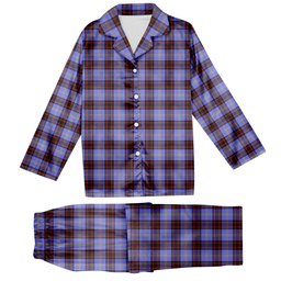 ScotsTee Shop Scottish Rutherford SC Tartan Pajama Satin Velvet Flannel Pajama Set