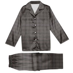 ScotsTee Shop Scottish Stewart Grey Tartan Pajama Satin Velvet Flannel Pajama Set