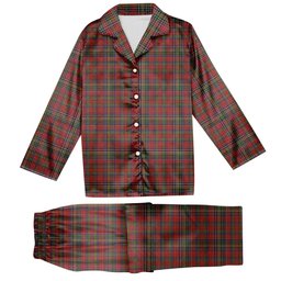 ScotsTee Shop Scottish Waggrall Tartan Pajama Satin Velvet Flannel Pajama Set
