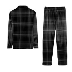 ScotsTee Shop Scottish Stewart Mourning 1880 Tartan Pajama Satin Velvet Flannel Pajama Set