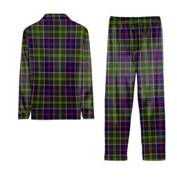 ScotsTee Shop Scottish Whitefoord Tartan Pajama Satin Velvet Flannel Pajama Set