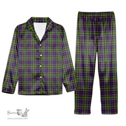 ScotsTee Shop Scottish Whitefoord Tartan Pajama Satin Velvet Flannel Pajama Set