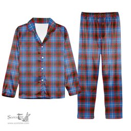 ScotsTee Shop Scottish Trotter Tartan Pajama Satin Velvet Flannel Pajama Set