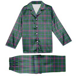 ScotsTee Shop Scottish Pitcairn Hunting Ancient Tartan Pajama Satin Velvet Flannel Pajama Set