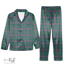 ScotsTee Shop Scottish Pitcairn Hunting Ancient Tartan Pajama Satin Velvet Flannel Pajama Set