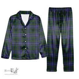 ScotsTee Shop Scottish Wishart Hunting Tartan Pajama Satin Velvet Flannel Pajama Set