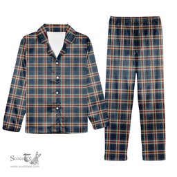 ScotsTee Shop Scottish Yusra (Malay) Tartan Pajama Satin Velvet Flannel Pajama Set