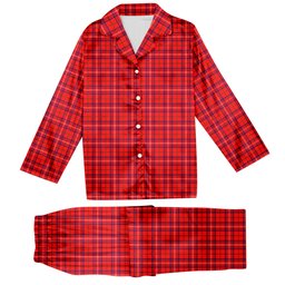 ScotsTee Shop Scottish Rose Modern Tartan Pajama Satin Velvet Flannel Pajama Set