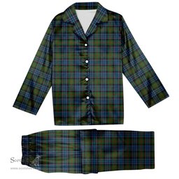 ScotsTee Shop Scottish Newlands of Lauriston Tartan Pajama Satin Velvet Flannel Pajama Set