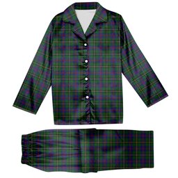 ScotsTee Shop Scottish Wood Tartan Pajama Satin Velvet Flannel Pajama Set