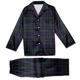 ScotsTee Shop Scottish Urquhart Tartan Pajama Satin Velvet Flannel Pajama Set