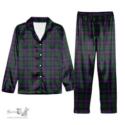 ScotsTee Shop Scottish Urquhart Tartan Pajama Satin Velvet Flannel Pajama Set