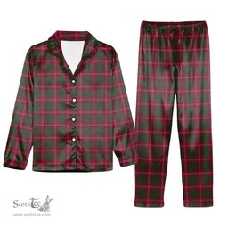 ScotsTee Shop Scottish Wasko Tartan Pajama Satin Velvet Flannel Pajama Set