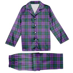 ScotsTee Shop Scottish Wardlaw Ancient Tartan Pajama Satin Velvet Flannel Pajama Set
