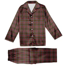 ScotsTee Shop Scottish Sillars Tartan Pajama Satin Velvet Flannel Pajama Set