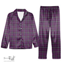 ScotsTee Shop Scottish O'Riagain Tartan Pajama Satin Velvet Flannel Pajama Set