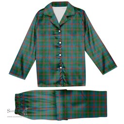 ScotsTee Shop Scottish Robertson of Struan Ancient Tartan Pajama Satin Velvet Flannel Pajama Set