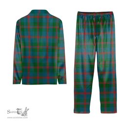 ScotsTee Shop Scottish Robertson of Struan Ancient Tartan Pajama Satin Velvet Flannel Pajama Set