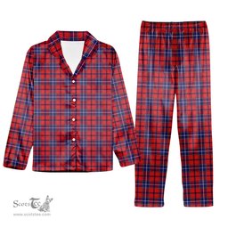 ScotsTee Shop Scottish Wishart Tartan Pajama Satin Velvet Flannel Pajama Set