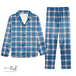 ScotsTee Shop Scottish Roberton Tartan Pajama Satin Velvet Flannel Pajama Set