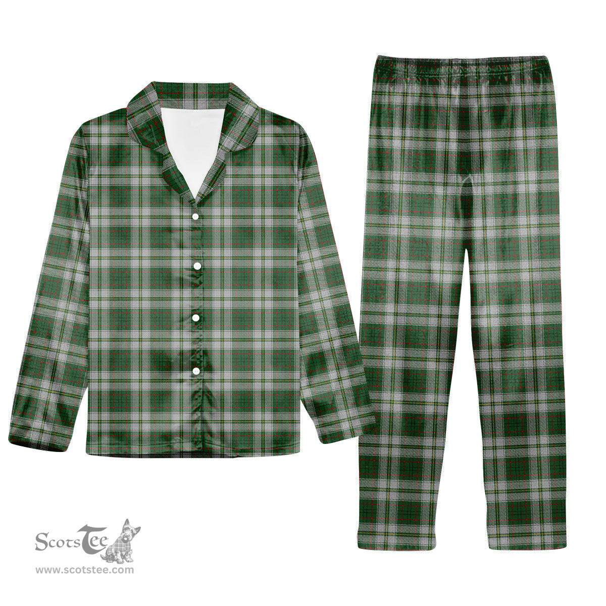 ScotsTee Shop Scottish Tailyour Dress Tartan Pajama Satin Velvet Flannel Pajama Set