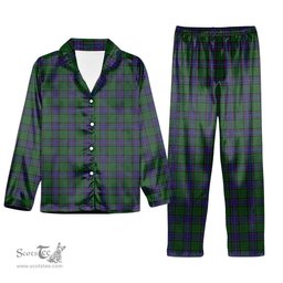 ScotsTee Shop Scottish Storrie Tartan Pajama Satin Velvet Flannel Pajama Set