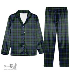ScotsTee Shop Scottish Stephenson Hunting Tartan Pajama Satin Velvet Flannel Pajama Set