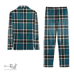 ScotsTee Shop Scottish Thompson Dress Blue Ancient Tartan Pajama Satin Velvet Flannel Pajama Set