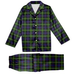 ScotsTee Shop Scottish Watson Tartan Pajama Satin Velvet Flannel Pajama Set