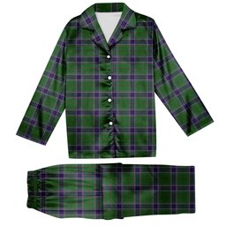 ScotsTee Shop Scottish Sinclair Green Tartan Pajama Satin Velvet Flannel Pajama Set