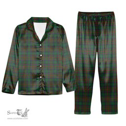 ScotsTee Shop Scottish Shaw of Tordarroch Green Hunting Tartan Pajama Satin Velvet Flannel Pajama Set