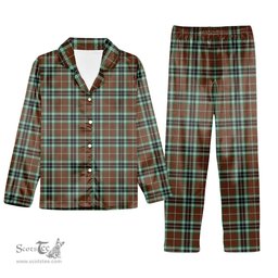 ScotsTee Shop Scottish Thompson Hunting Modern Tartan Pajama Satin Velvet Flannel Pajama Set