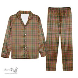 ScotsTee Shop Scottish Ogilvie (Ogilvy) of Strathallan Ancient Tartan Pajama Satin Velvet Flannel Pajama Set