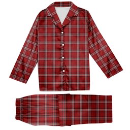 ScotsTee Shop Scottish Ramsay Angus & Mearns Tartan Pajama Satin Velvet Flannel Pajama Set