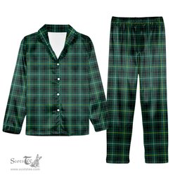 ScotsTee Shop Scottish MacIvor Hunting Modern Tartan Pajama Satin Velvet Flannel Pajama Set