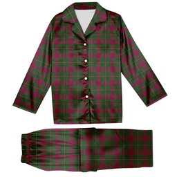 ScotsTee Shop Scottish MacGregor of Cardney Tartan Pajama Satin Velvet Flannel Pajama Set
