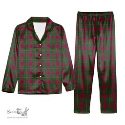 ScotsTee Shop Scottish MacGregor of Cardney Tartan Pajama Satin Velvet Flannel Pajama Set