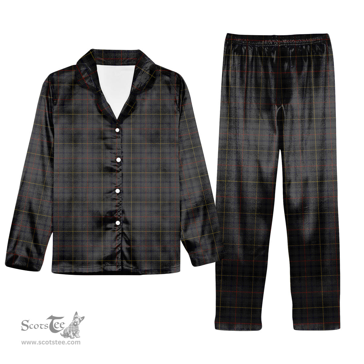 ScotsTee Shop Scottish MacInnes Homecoming Tartan Pajama Satin Velvet Flannel Pajama Set